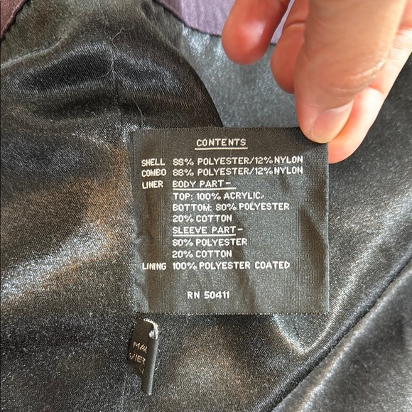 Fleet Street Ltd Purple Utility Jacket with High Collar and Relaxed Fit Large - Picture 8 of 11